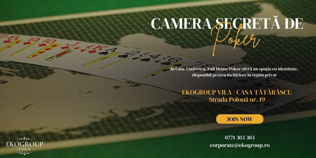 Masa de poker la Full House Poker: O cameră secretă pentru experiențe private de excepție 1 Masa de poker la Full House Poker: O cameră secretă pentru experiențe private de excepție